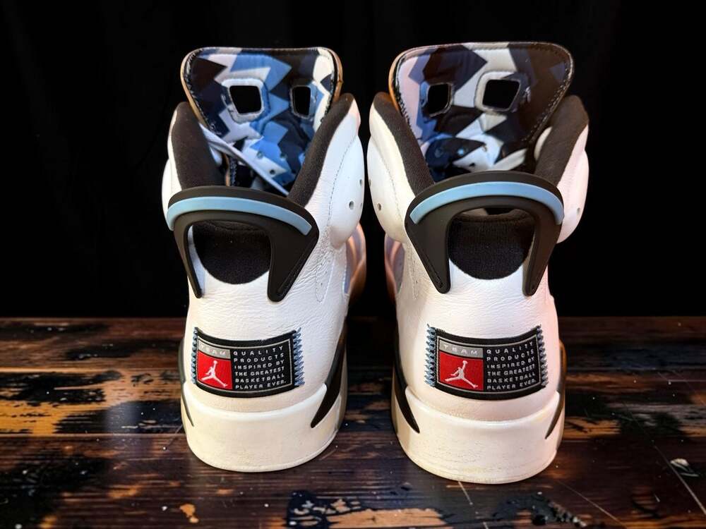 Nike Air Jordan 6 Retro UNC University Blue White Size 12 CT8529-410 - Picture 9 of 15